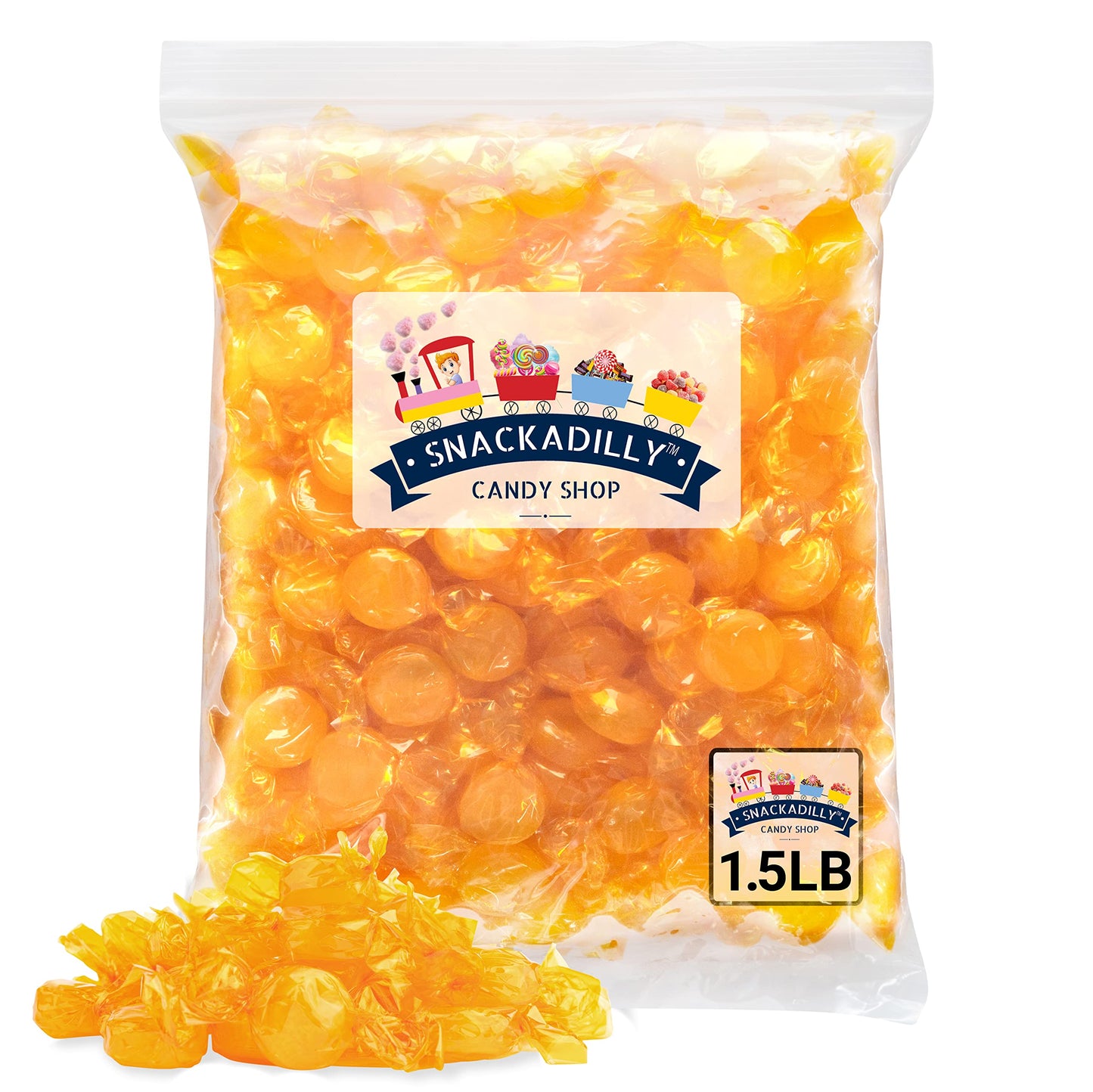 Butterscotch Candy Buttons 1.5 Lb Bag Of Individually Wrapped Hard Candy By Snackadilly