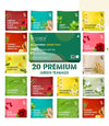 Teabox Green Tea Sampler Bags | 100% Natural I Immunity Boosting Sampler Pack | Usda Certified Organic Green Tea (20 Count (Pack Of 1))