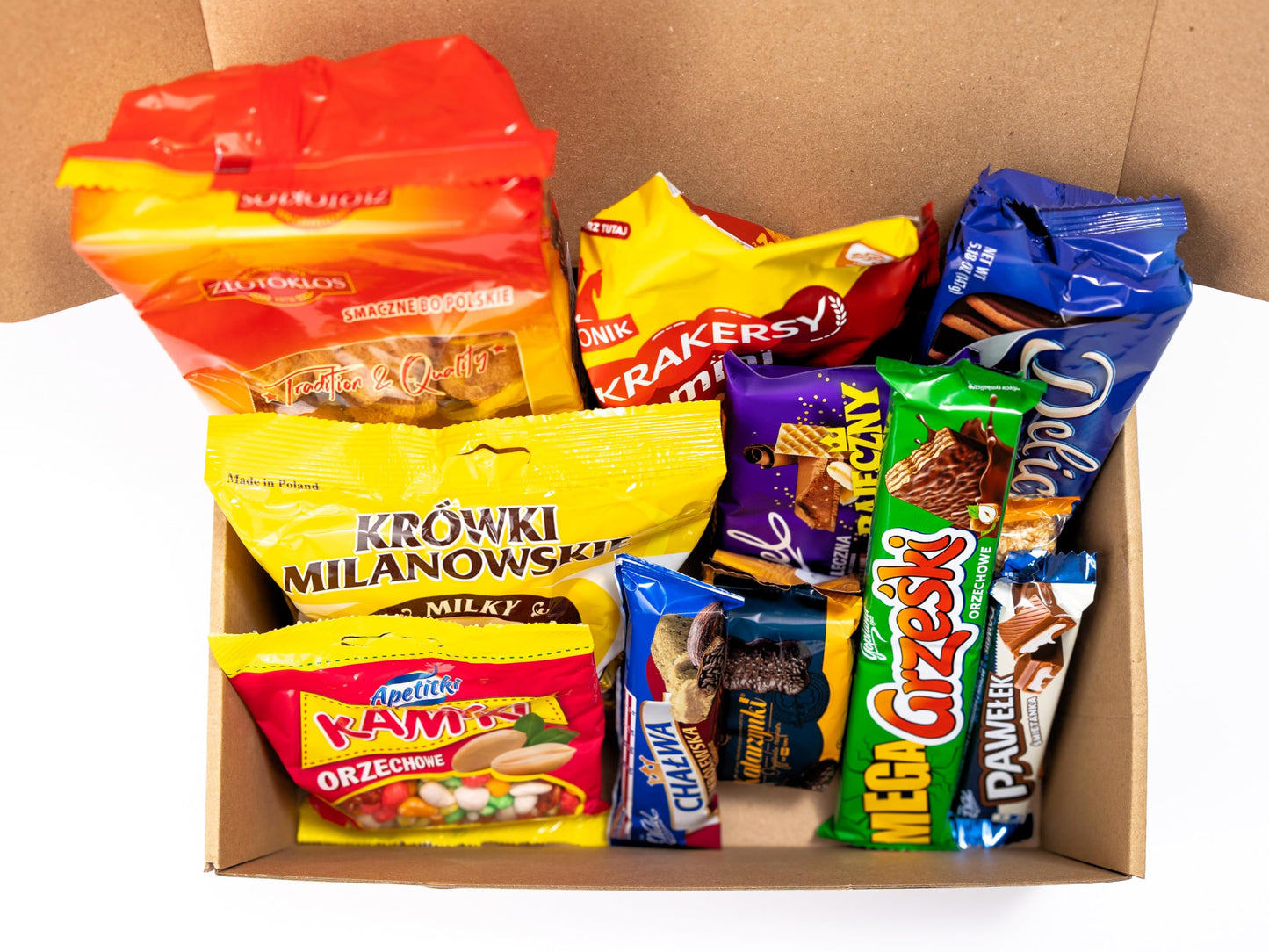 Polish Snacks Candy Gift Box Treats from Poland | Chocolates, Wafers, Cookies Variety Gift Basket Polish Food Box Assortment of