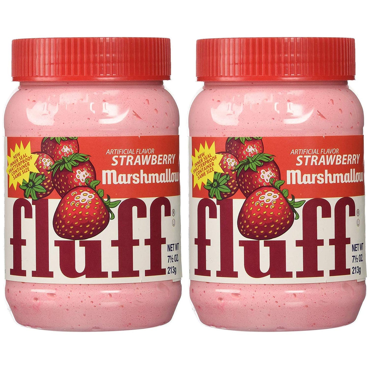 Marshmallow Fluff Traditional Baking Spread And Crème, Gluten Free, No Fat Or Cholesterol, Strawberry (Strawberry, 7.5 Ounce (Pack Of 2))