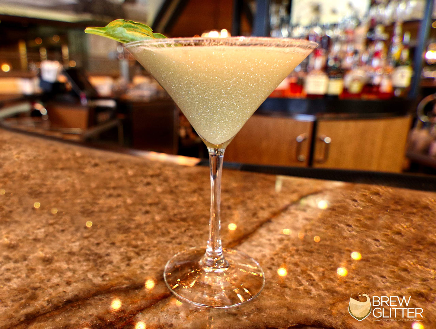 Bakell Brew Glitter - Clear Shimmer Edible Glitter for Beverages, 4g Shaker Jar