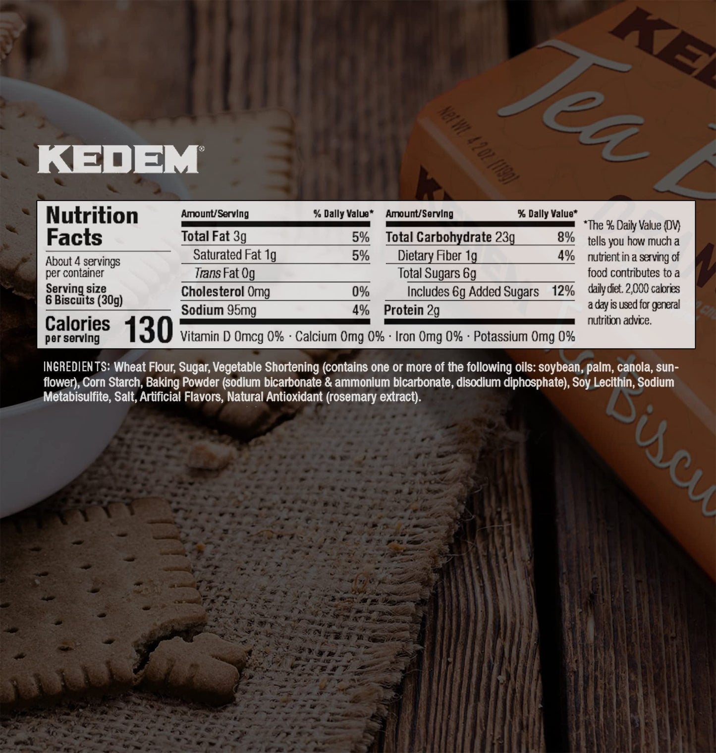 Kedem, Orange Tea Biscuits, 4.2Oz Bag (3 Pack) | Thin & Crisp Tea Biscuits, Great Dunking Cookie