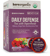 BareOrganics DAILY DEFENSE TEA (Organic) with superfoods and Probiotics 10ct single serve Cups