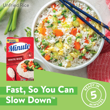 Minute Instant White Rice, 28-Ounce Box, Quick Dinner Meals, White, Model VC-a3-52888