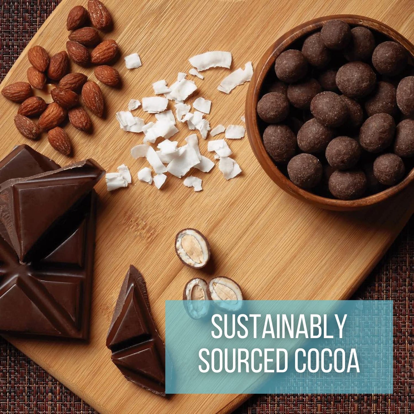 Edward Marc Chocolatier Coconut Almonds with Dark Chocolate, 2-Pack, 32oz, Coconut Dark Chocolate
