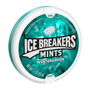 Ice Breakers Wintergreen Sugar Free Mints Tin, 1.5 Oz