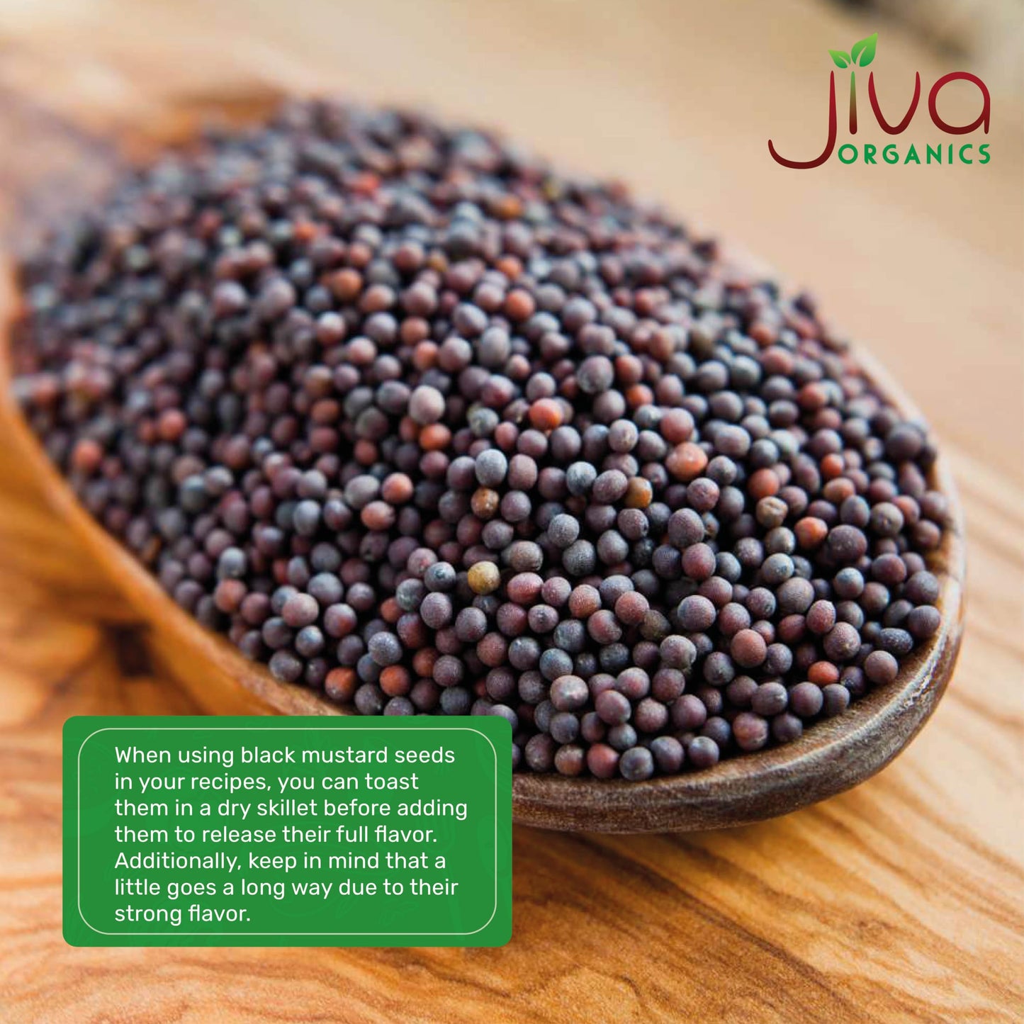 Jiva Organics Organic Black Mustard Seeds 7ounce Bag - 100% Natural & Non-GMO