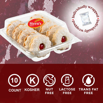 Linzer Tart Cookies | 10 Individually Wrapped Shortbread Cookies | Fresh & Delicious Italian Cookies | Linzer Tortes | Jelly Fil