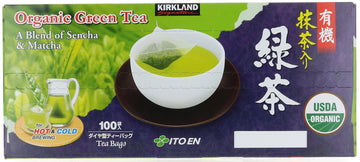 Kirkland Signature Organic Green Tea, 1.5 G, 100-Count
