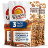 Grandy Organics Peanut Butter Coconola Granola, Certified Organic, Gluten Free, Grain Free, Peanut Butter Granola, 9oz Each, Pac