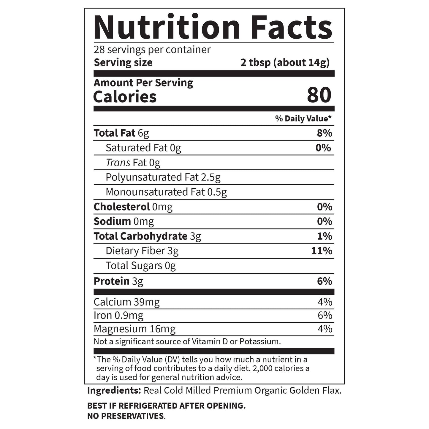 Garden of Life 100% Organic Ground Flax Seed, Cold Milled Premium Golden Flaxseed Meal for Women and Men, 2g Omega 3, Lignans, 3