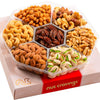Nut Cravings Gourmet Collection - Mixed Nuts Gift Basket In Red Gold Box (7 Assortments, 1 Lb) Teacher Appreciation Arrangement