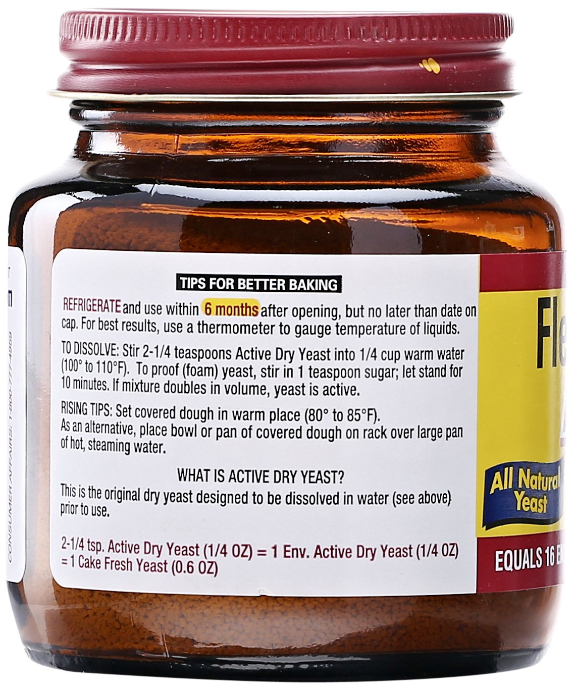 Fleischmann'S, Active Dry Yeast, 4 Oz
