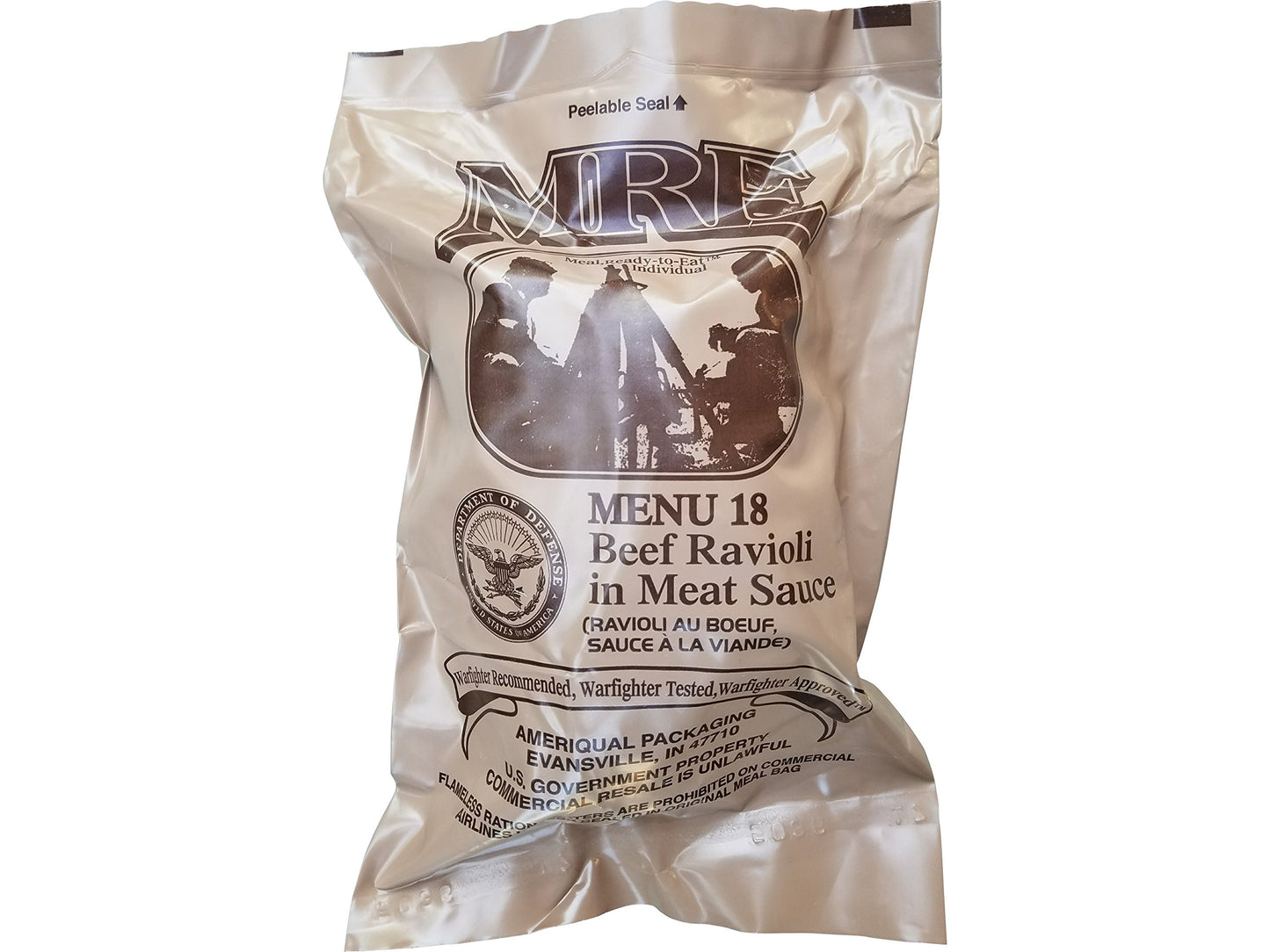 Ultimate 2018 Us Military Mre Complete Meal Inspection Date January 2018 Or Newer (Beef Ravioli)