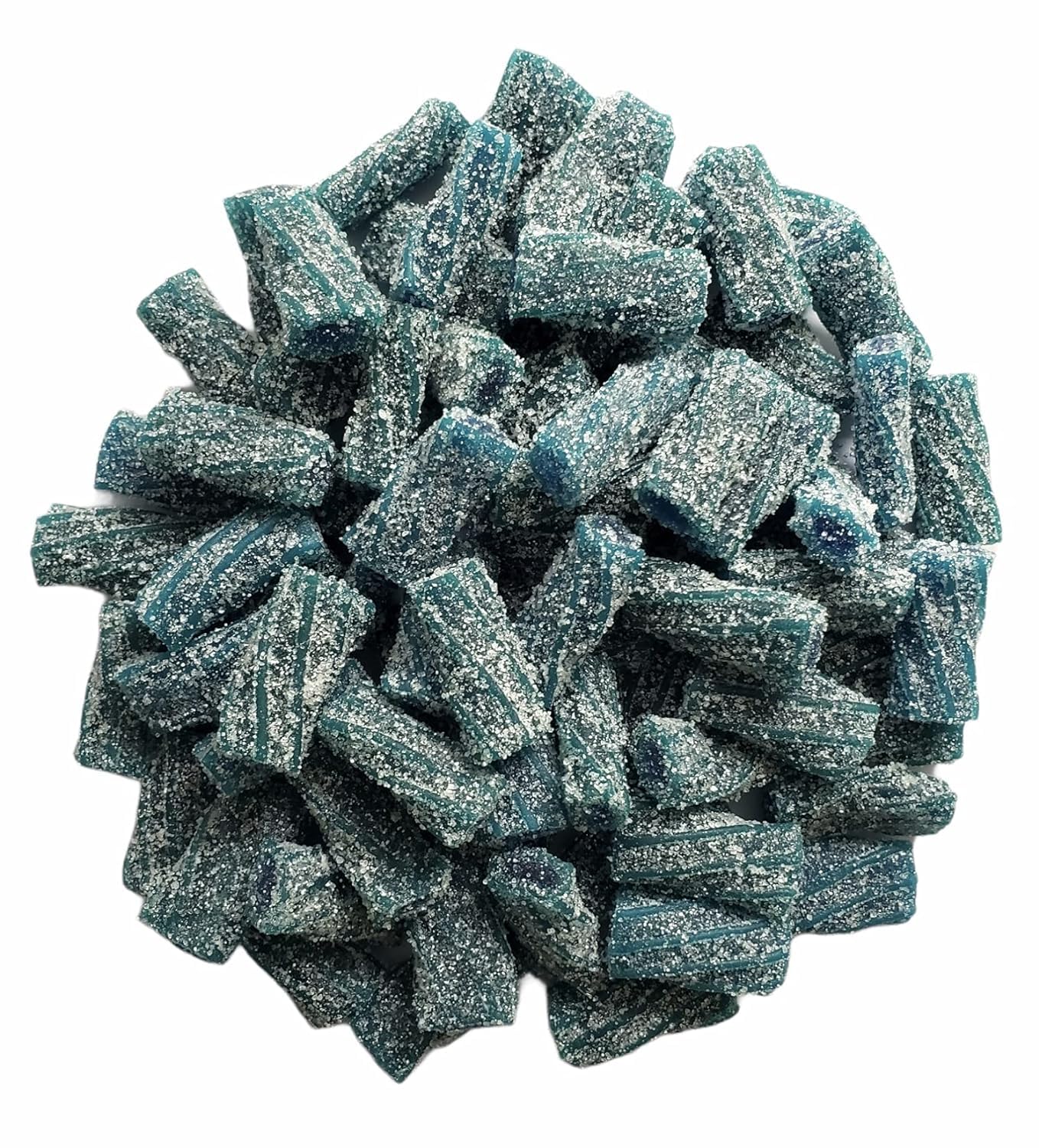 Firstchoicecandy Sour Licorice Twist Bites, Twisteroos Pectin Filled Sour Bites (2.2 Pound, Blue-Raspberry)