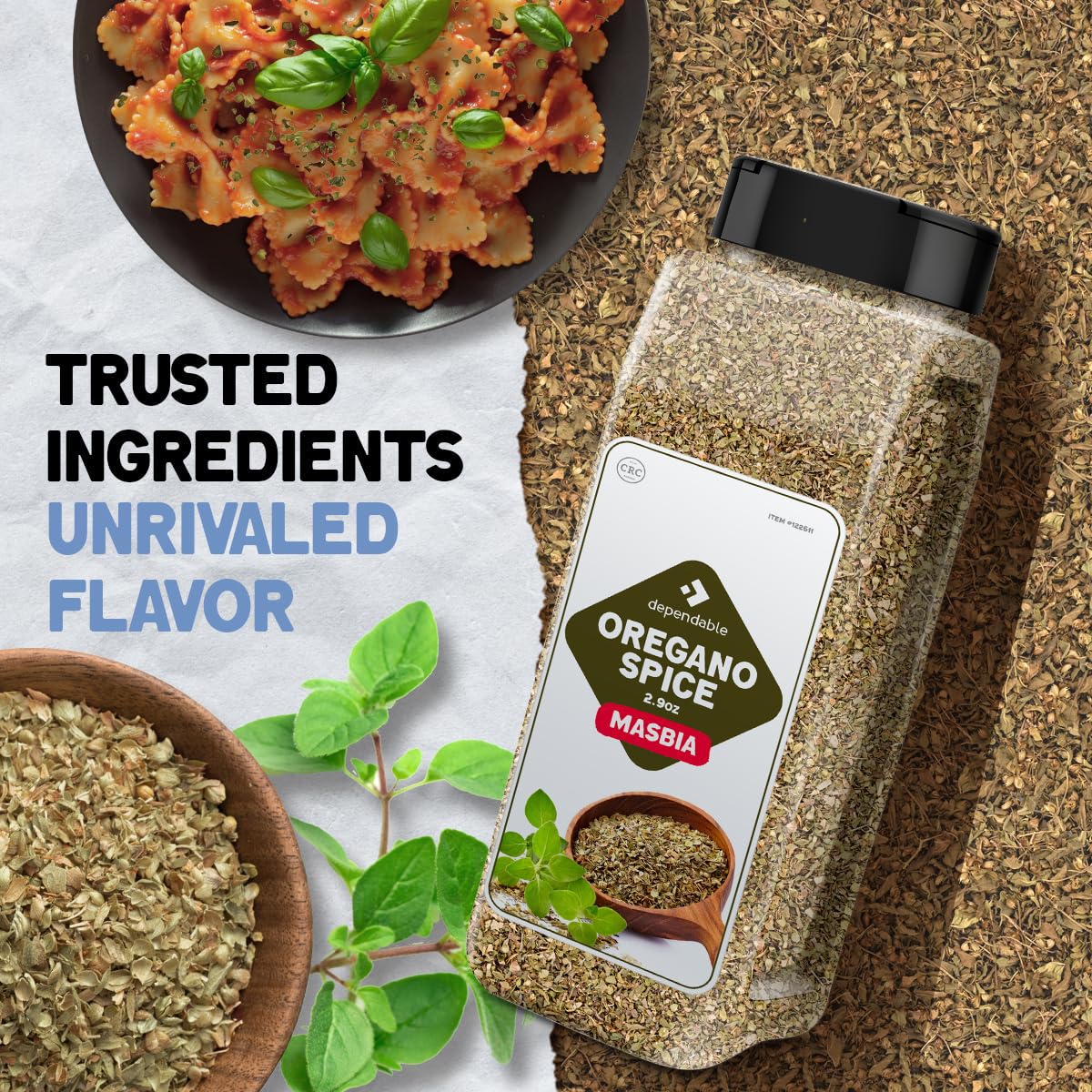 Dependable Foods Oregano Seasoning – 100% Natural Dried Oregano Leaves – 2.9 oz Jar – Kosher, Non-GMO, Allergen-Free