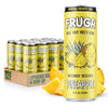 FRUGA Pineapple Sparkling Fruit Soda, Prebiotic, Low Calorie, 12 Fl Oz (Pack of 12)