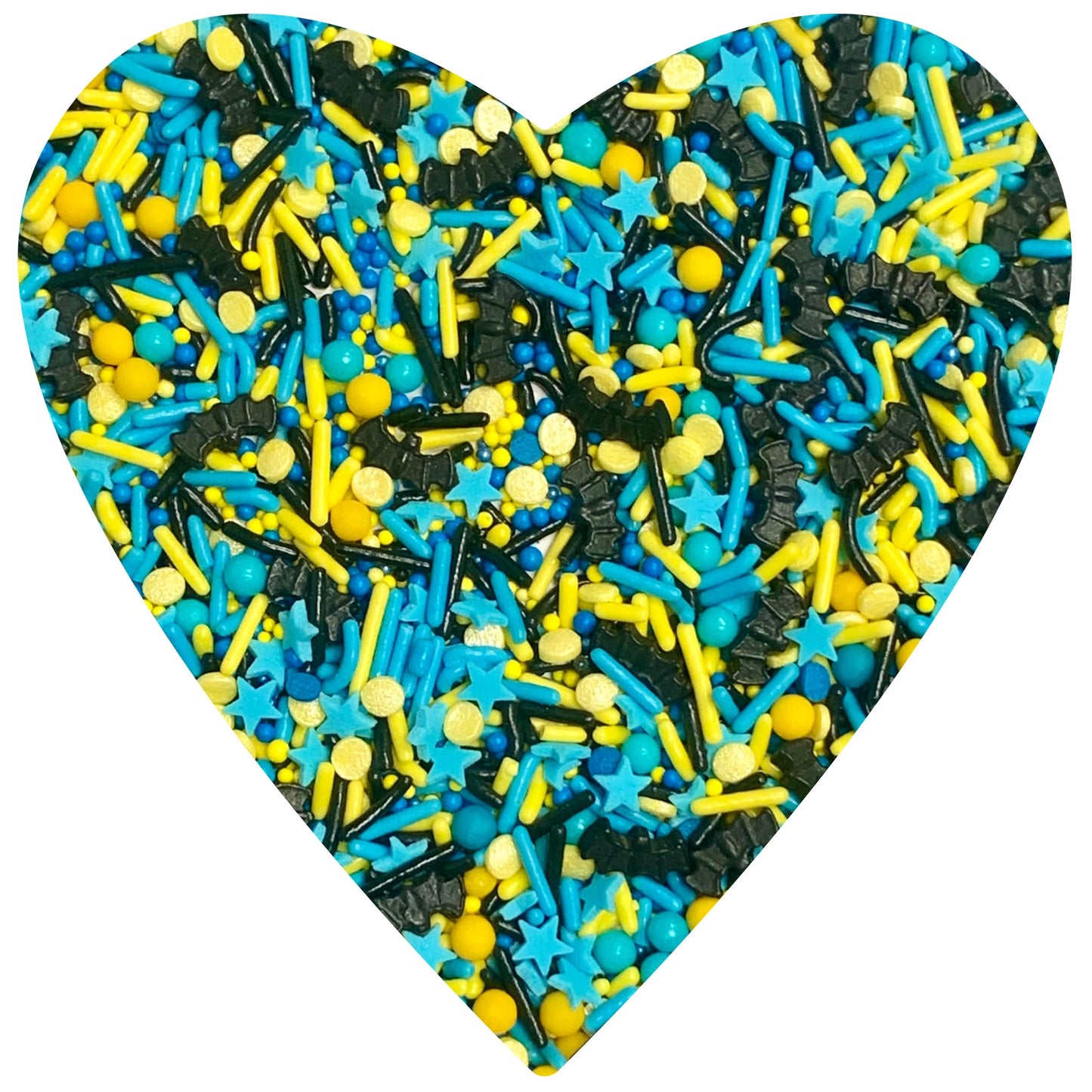 Cool Mom Sprinkles Blue And Yellow Sprinkles (4 Oz.) - Bat Hero Birthday Sprinkles For Decorating Cakes Cupcakes Cookies & Desserts - Mixed In The Usa/Gluten-Free