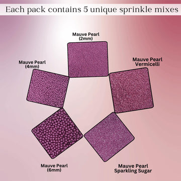 Confect Sprinkles for Cakes & Cupcakes Decoration | Birthday Sprinkles | Assorted Pack of 5 Magical Evening Ball Pearl Sprinkles