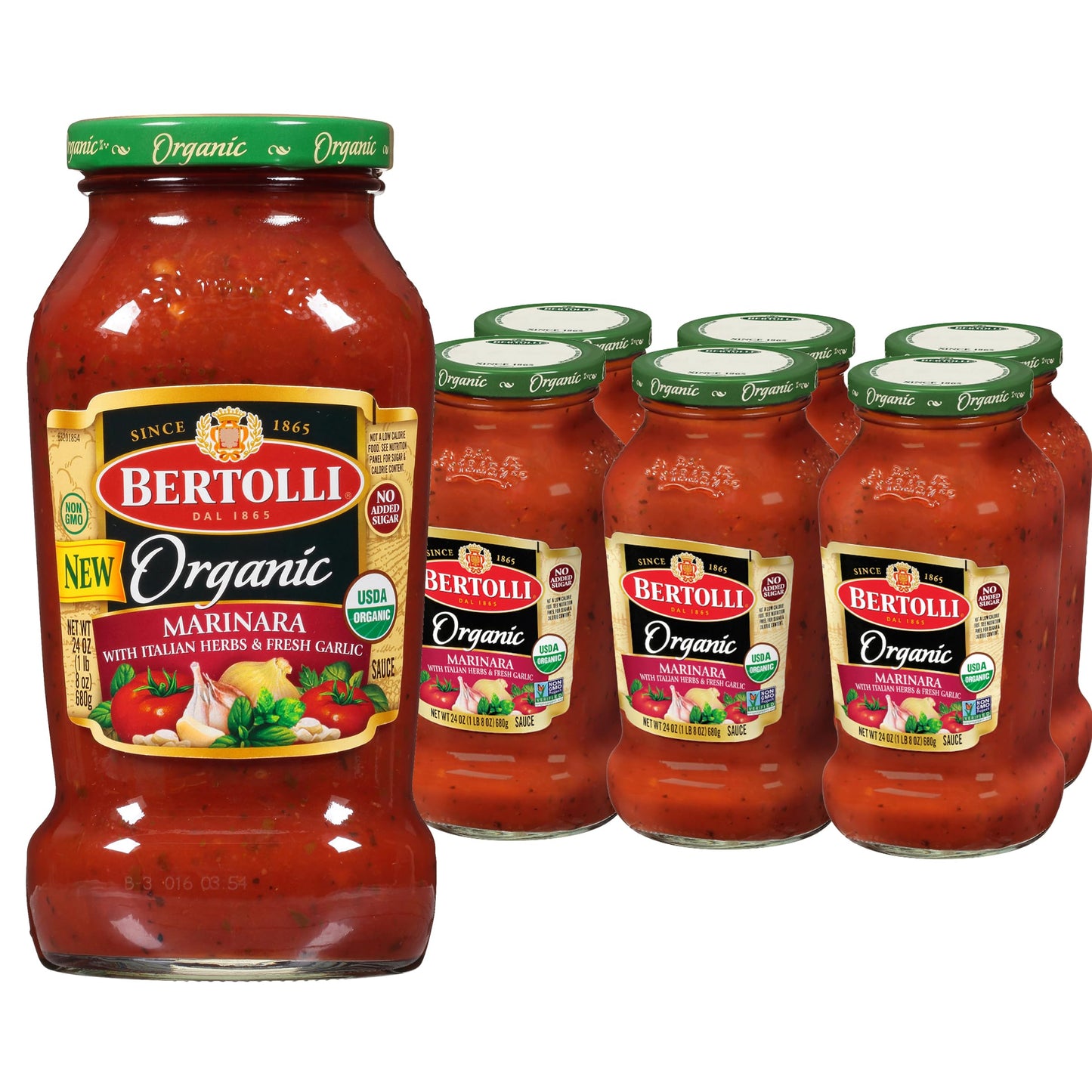 Bertolli Organic Marinara Sauce - 24Oz (Pack Of 6)