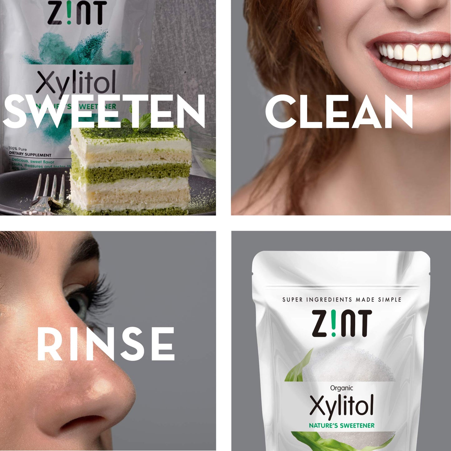 Zint Organic Xylitol Sweetener - Sugar Free Natural Substitute, 80 Ounce, Non-GMO, Low Glycemic Index