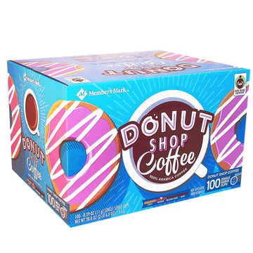 Member'S Mark Donut Shop Coffee (100 Single-Serve Cups) Net Wt 38.8 Oz,, ()