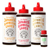 Bachan's Japanese Barbecue Sauce 4 Pack - 1 OG, 1 Hot & Spicy, 1 Sweet Honey, 1 Yuzu Mini - BBQ Sauce for Wings, Chicken, Beef,
