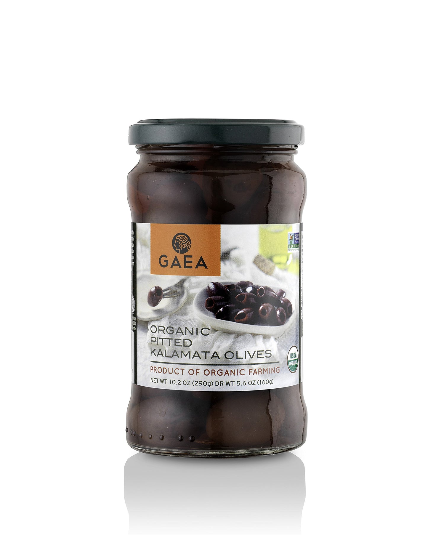 Gaea Organic Pitted Kalamata Olives - 8 Count of 6 Oz Jars