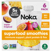 Noka Superfood Fruit Smoothie Pouches, Super Tropical with Immune Support, Healthy Snacks with Elderberry, Vitamin C, Flax Seed