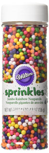 Wilton Rainbow Nonpareils Food Decorative Baking Essentials, 4.8 Oz, Multicolored