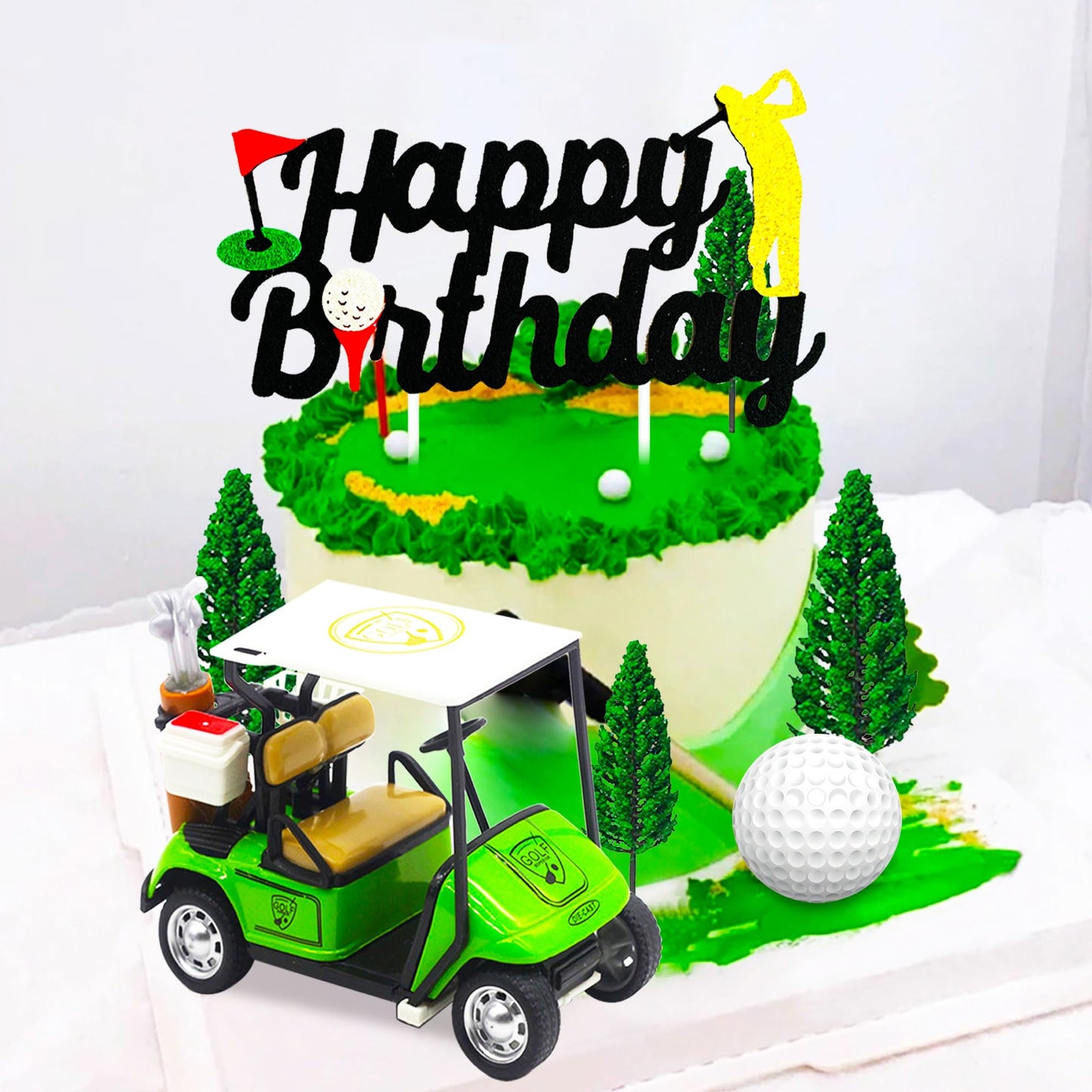 Roaring Good Time Golf Cake Decoration Heading For The Green Cake Topper Golf Themed Cake Decorations Golf Party Supplies Golf P