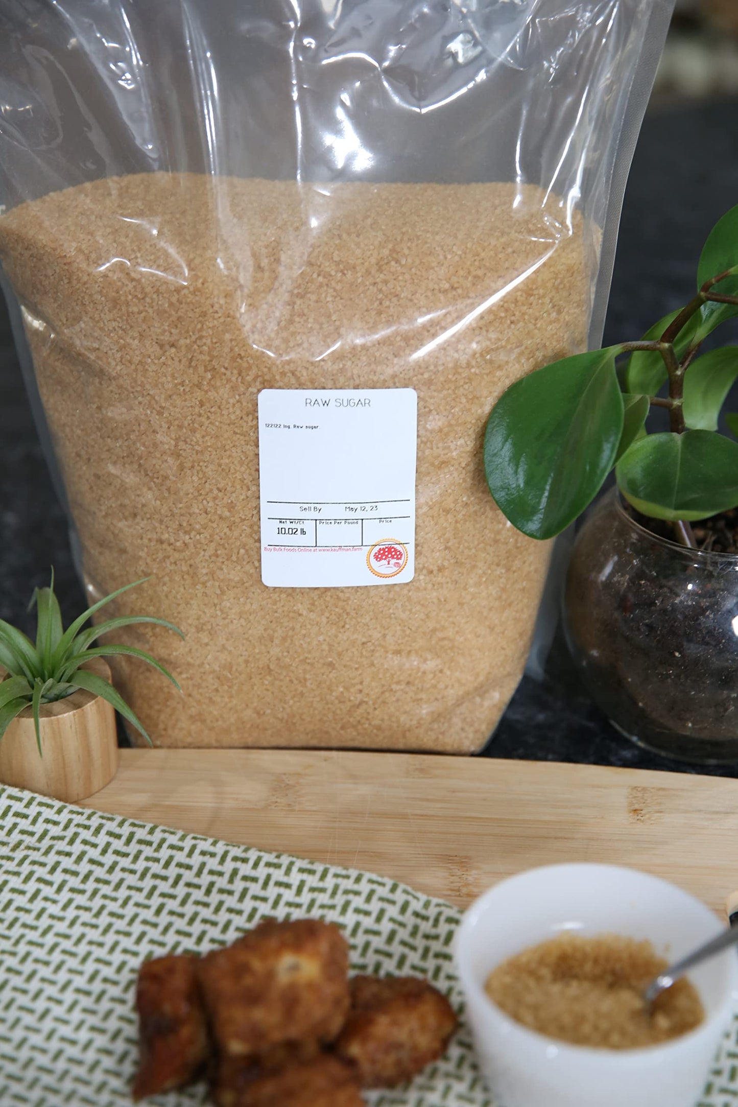 Kauffman Orchards Raw Cane Sugar, Bulk 10 Lb. Bag (Pack of 3) 10 Pound (Pack of 3)
