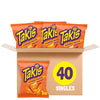 Takis Intense Nacho 40 pc / 1 oz Multipack - Cheddar Cheese Flavored Non-Spicy Rolled Tortilla Chips - Individual Bags, Perfect