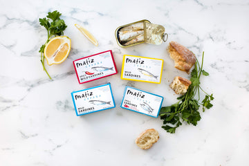 Matiz Sardines Variety Pack, Wild Caught Spanish Waters | 10 Tins | In Olive Oil, Sweet Piquillo Pepper, Spicy Piri Piri Pepper And Lemon Essence