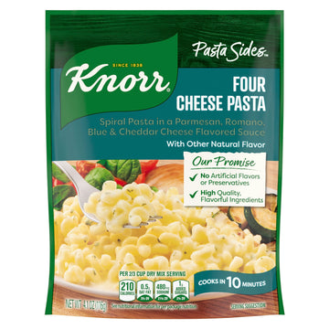Knorr Pasta Sides Four Cheese Pasta For Delicious Quick Pasta Side Dishes No Artificial Flavors, No Preservatives, No Added MSG