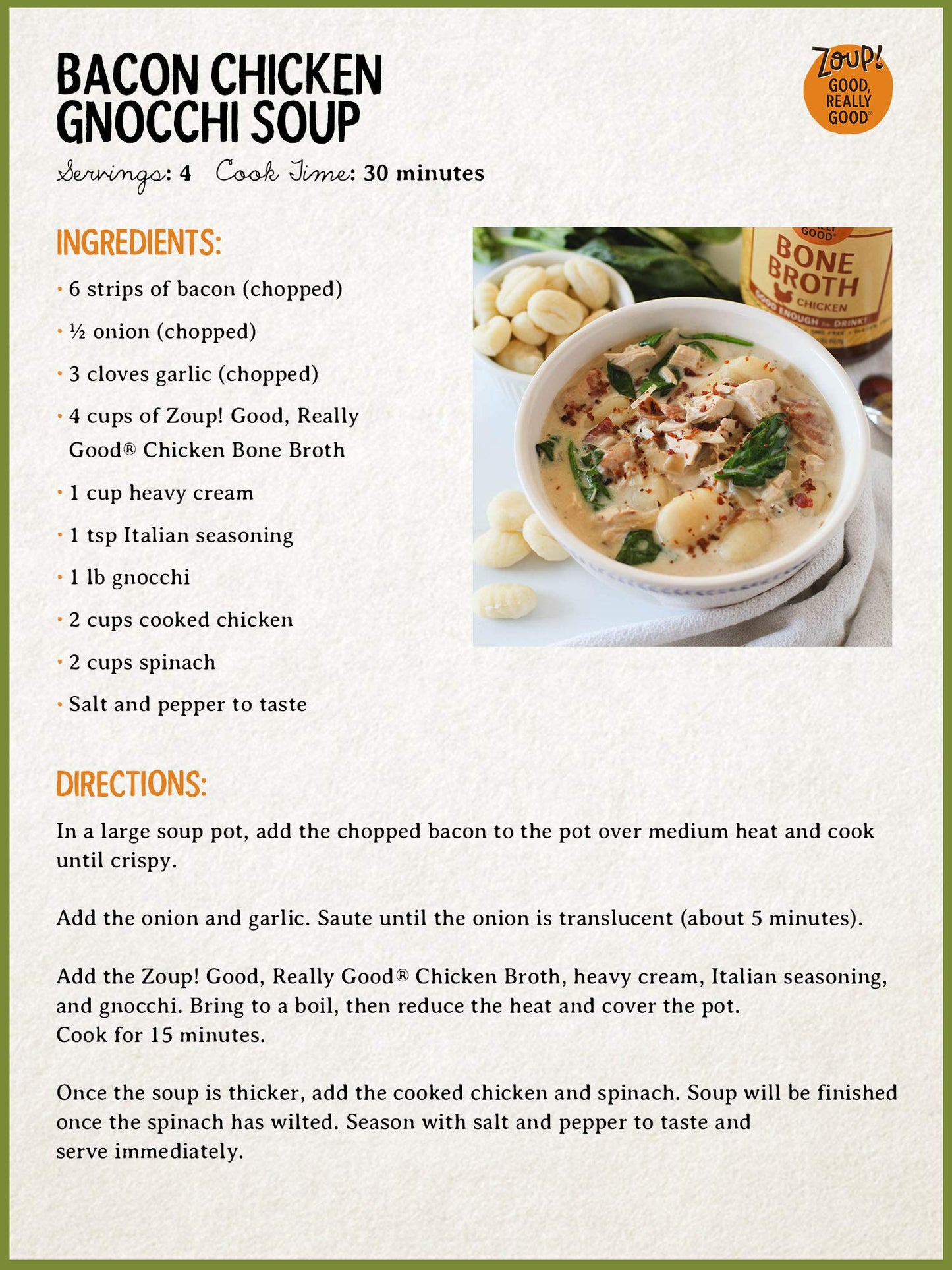 Chicken Bone Broth By Zoup! Keto-Friendly, Gluten Free, Fat Free, Non-Gmo Clear Bone Broth - Great For Stock, Bouillon, Soup Bas
