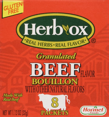 Herb-Ox Bouillon Packets Beef Instant Broth & Seasoning 1.13 oz Box