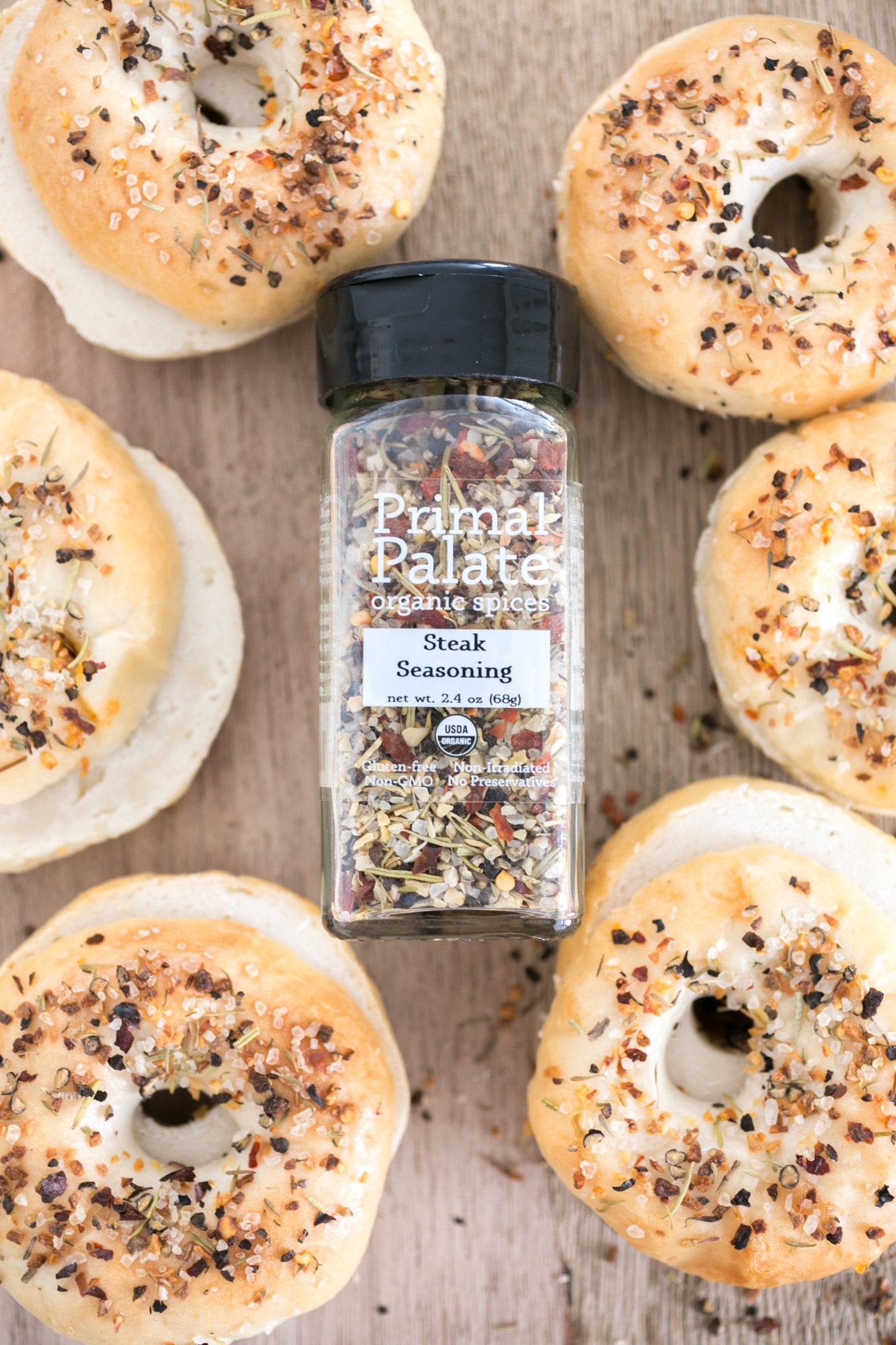 Primal Palate Organic Steak Seasoning, Certified Organic, 2.4 Oz Bottle