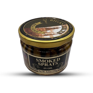 RIGA GOLD Smoked Sprats in Oil, 8.82 oz (250g), Pack of 6