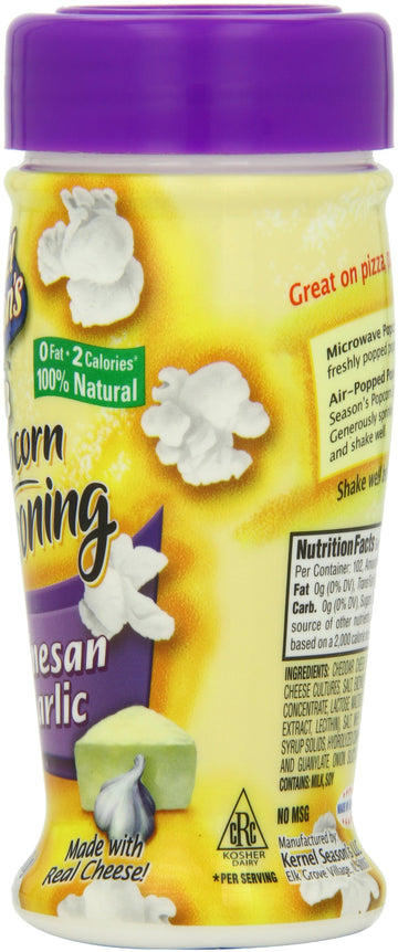 Kernel Seasons Popcorn Seasoning Parmesan Garlic, 2.85 Oz