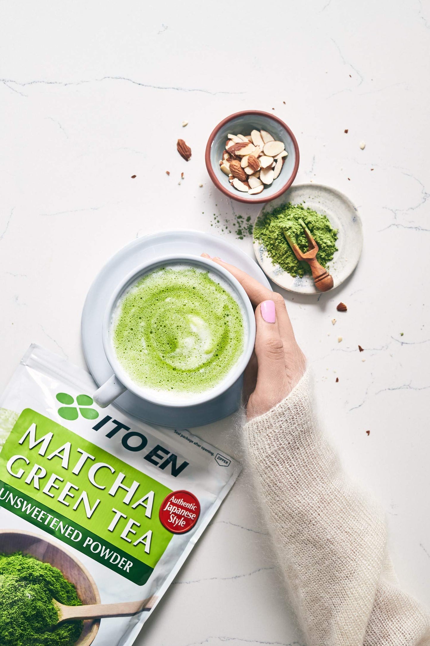 Ito En Matcha Green Tea Powder, Unsweetened, 12 Oz - Authentic Japanese Matcha for Smoothies, Baking, and Beverages