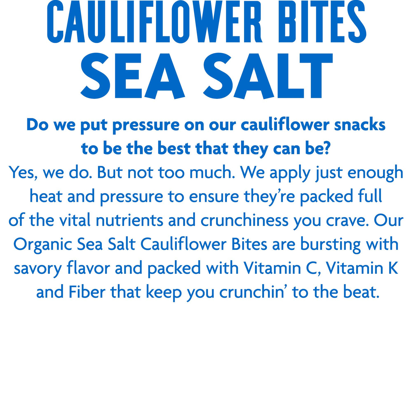 Rhythm Superfoods, Organic Sea Salt Cauliflower Bites, 14 Ounce