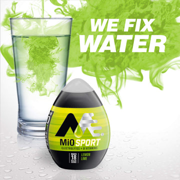 Mio Sport Electrolytes Lemon Lime Naturally Flavored Liquid Water Enhancer 12 Count 1.62 Fl Oz