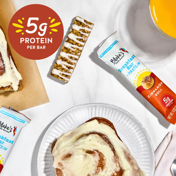 Blakes Seed Based Breakfast Bars - Cinnamon Roll, 5g Plant-Based Protein, Gluten Free, Nut Free, Dairy Free, Vegan, 24 Count