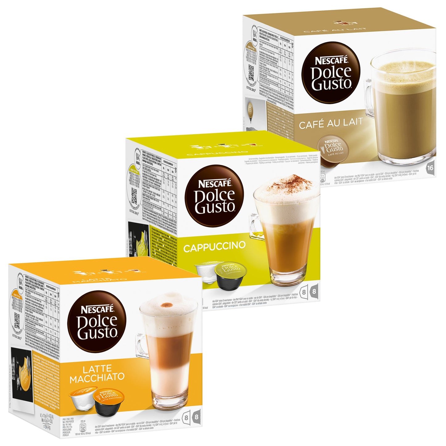 Nescaf? Dolce Gusto Cream Set: Latte Macchiato Cappuccino Au Lait 3 X 16 Units