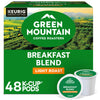 Green Mountain Coffee Roasters Breakfast Blend Single-Serve Keurig K-Cup Pods, Light Roast Coffee, 48 Count