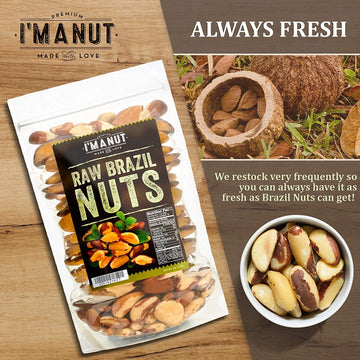 Im A Nut Brazil Nuts, Raw, Non-GMO, Vegan, Keto Friendly, 4 Lbs, Resealable Bag