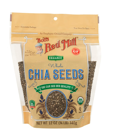 Bob'S Red Mill Organic Chia Seed, 12Oz (Pack Of 5) - Non Gmo, Vegan, Keto Friendly, Paleo Friendly, Kosher