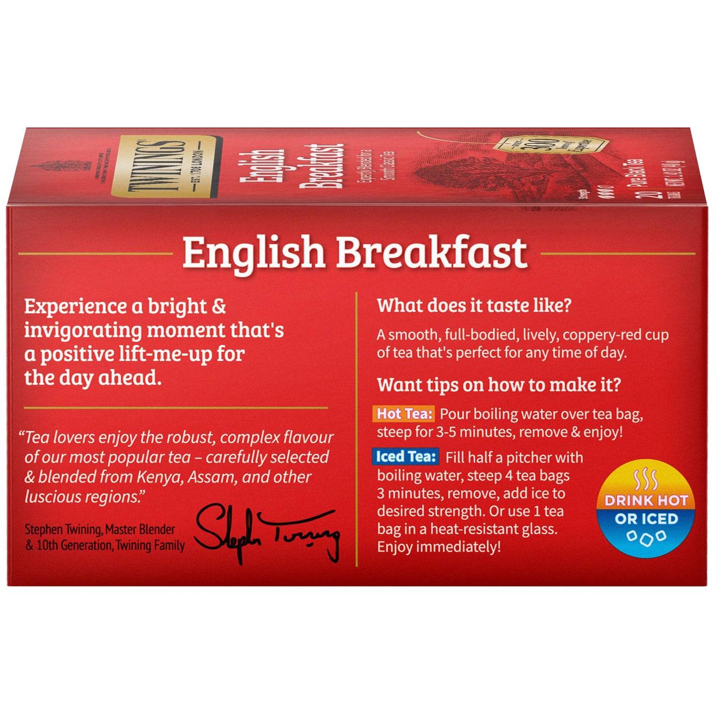 Twinings Of London English Breakfast Black Tea, 20 Ct
