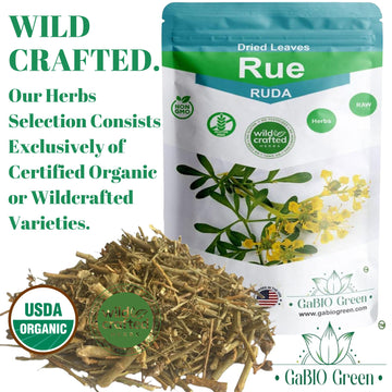 Rue Dried Herbs Peruvian Ruda 2.05 Oz (56 Gr) 20+ Cups Ruda Seca, Ruda Graveolens, Natural Dried Tea Herbs, Ruda Rue Herbal Tea,